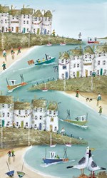 Harbour Holidays II by Rebecca Lardner - Box Canvas sized 12x20 inches. Available from Whitewall Galleries