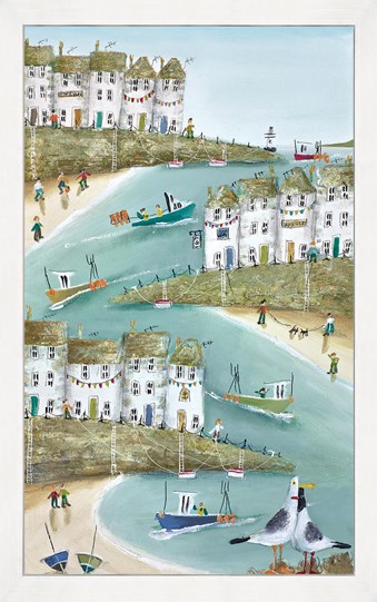 Harbour Holidays II by Rebecca Lardner - Framed Box Canvas
