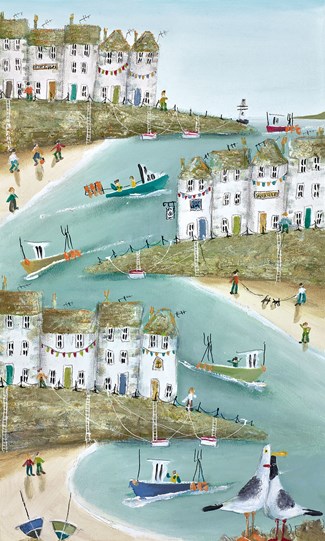 Harbour Holidays II by Rebecca Lardner - Box Canvas